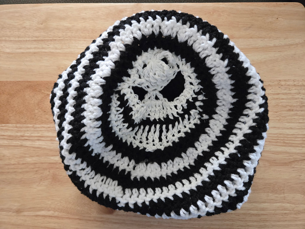 Handmade Slouchy Beanie, Glow-in-the-Dark Acrylic Crochet